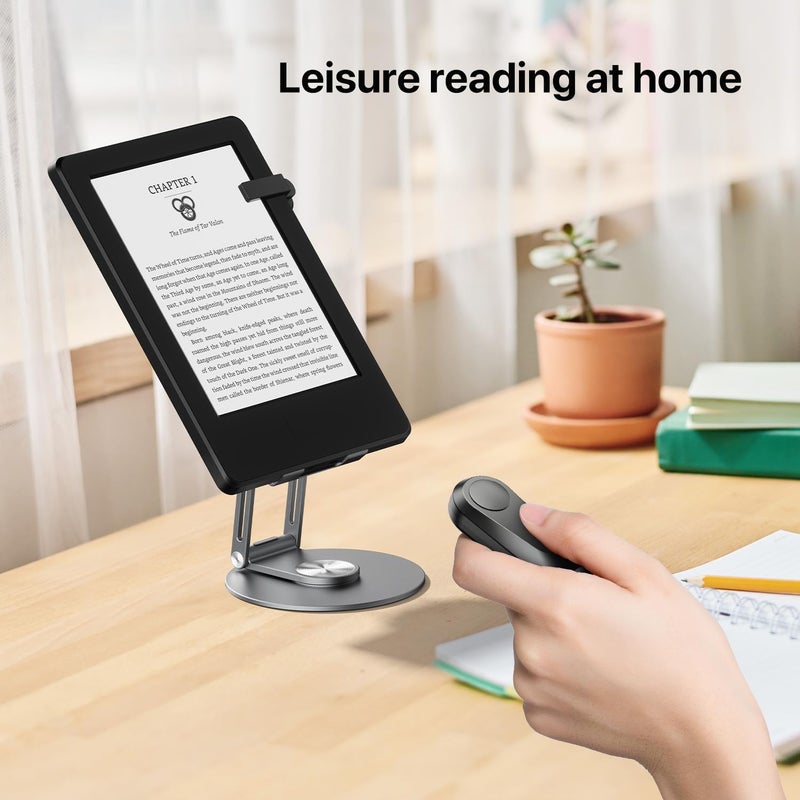 Sycelu RF Remote Control Page Turner for Kindle Paperwhite Oasis eReaders Kobo,Camera Video Recording Remote Triggers, Page Turner for ipad Tablets Reading Novels Comics(Black) - Image 3